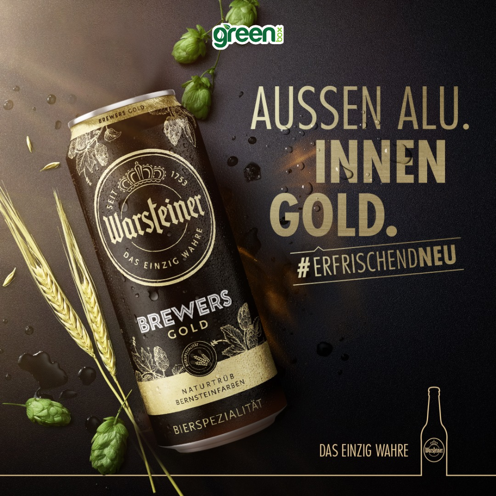 Bia Lon Warsteiner Brewers Gold Đức hương thơm malt nhẹ, thoảng caramel và mật ong hậu vị ấm và đầy thỏa mãn, 500ml/Lon