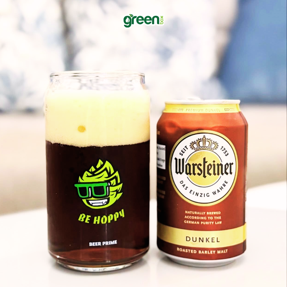 Bia Lon Warsteiner Premium Dunkel Đức vị ngọt dịu từ malt hòa cùng chút đắng thanh của hoa bia, tạo lớp hậu vị ấm, 330ml/Lon
