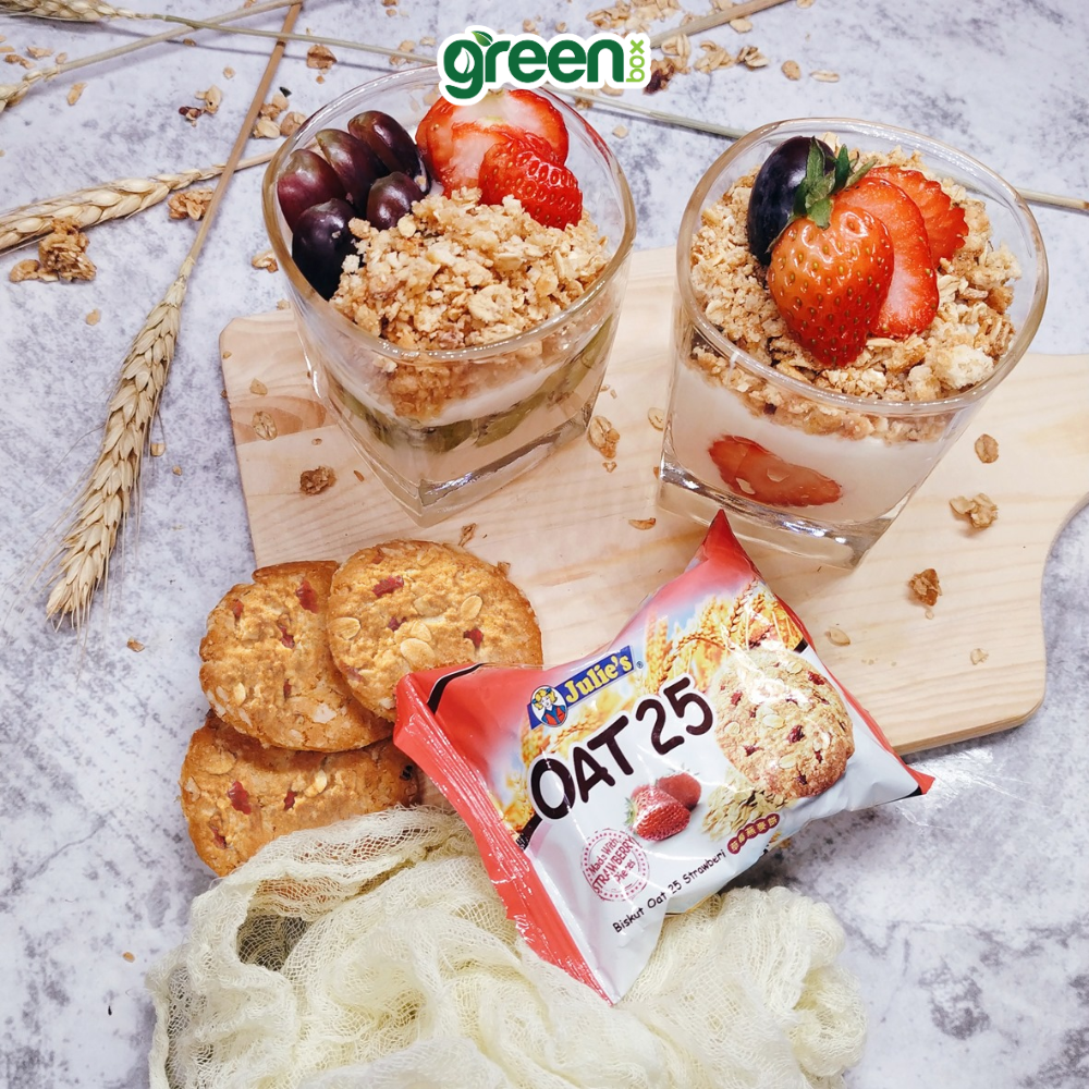 Combo 2 Túi Bánh Qui Yến Mạch Dâu Julie's 300G