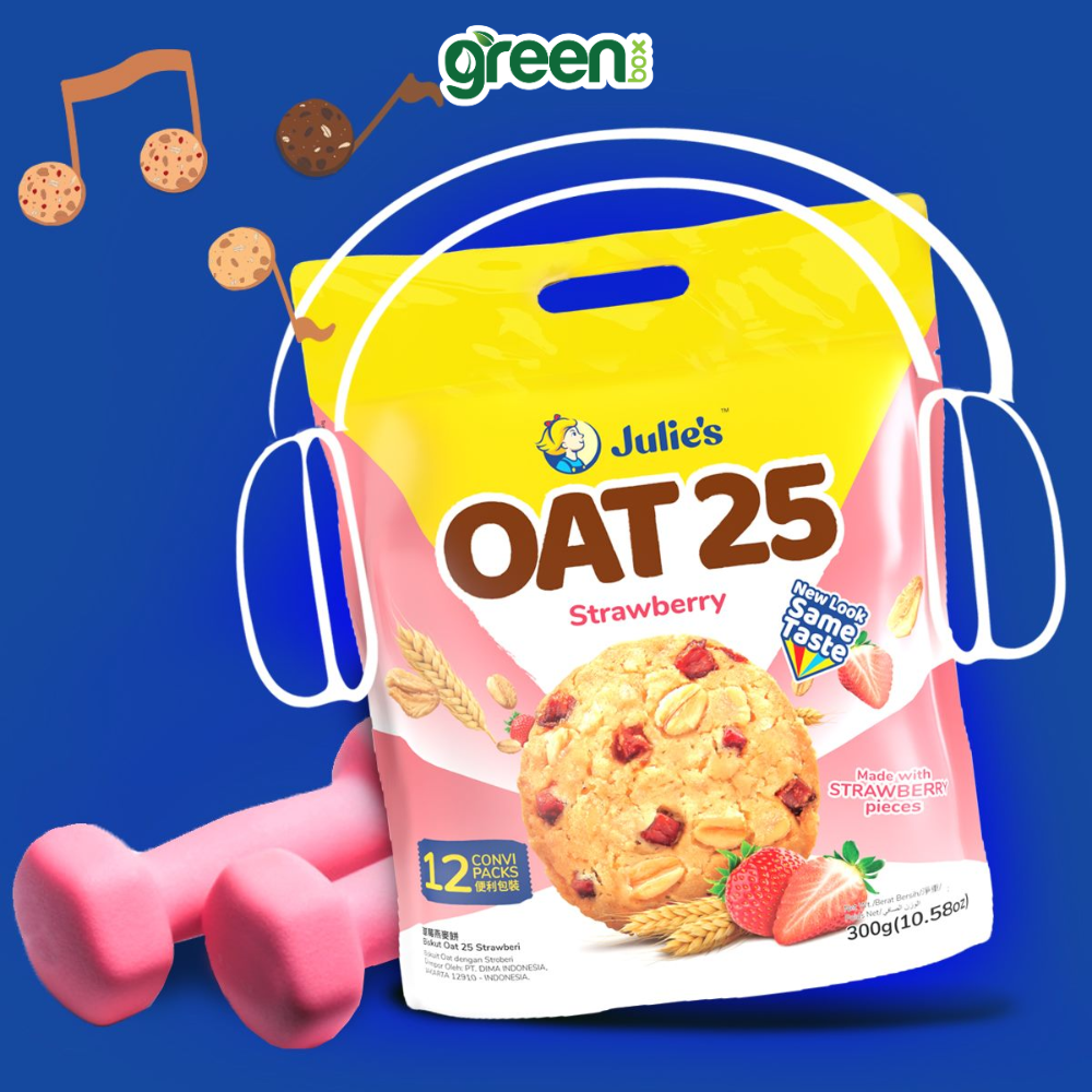 Combo 2 Túi Bánh Qui Yến Mạch Dâu Julie's 300G
