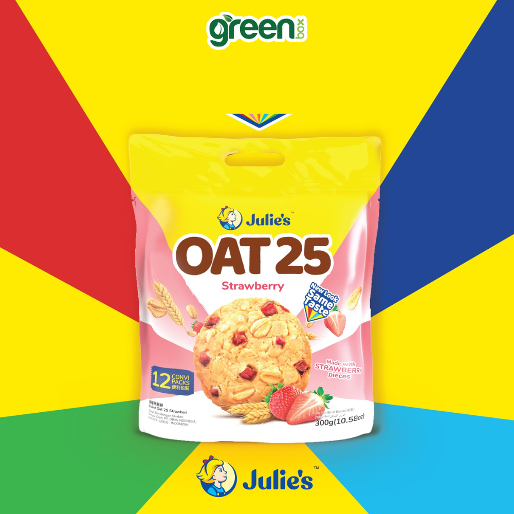 Combo 2 Túi Bánh Qui Yến Mạch Dâu Julie's 300G