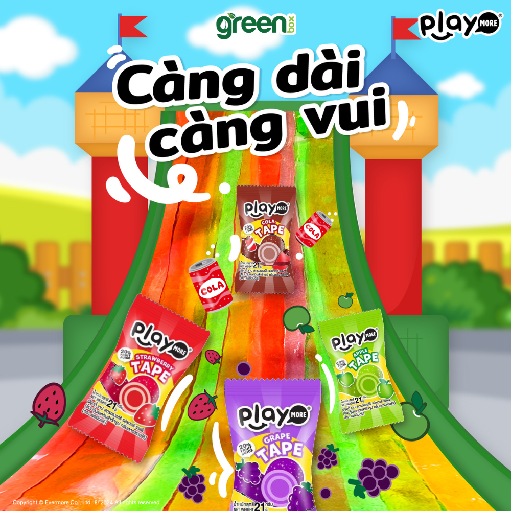 Kẹo Dẻo Cuộn Playmore Vị Nho Nhật 21G
