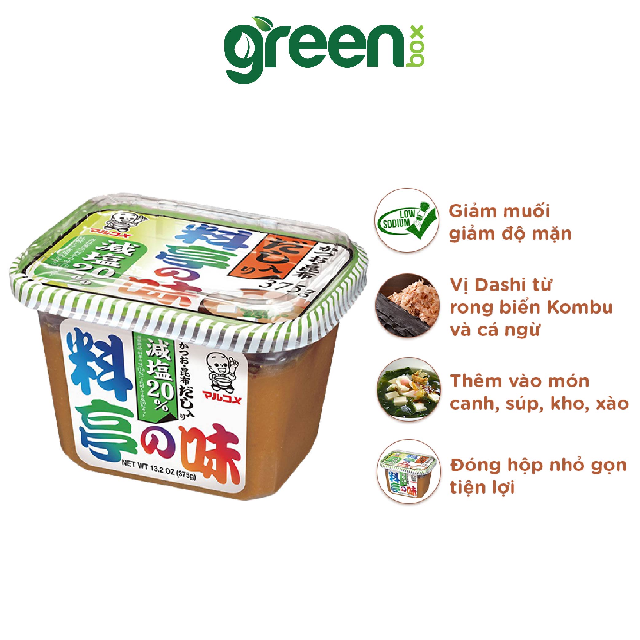 Tương Miso Dashi ít muối 375g