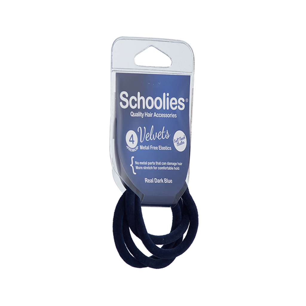 Cột tóc Velvet Schoolies 4pc Real dark blue