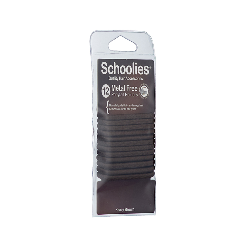 Cột tóc đuôi ngựa Schoolies 12pc "Krazy" brown